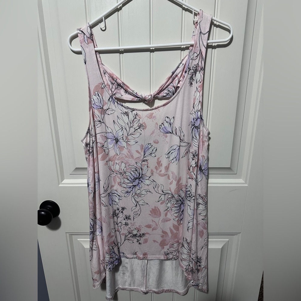 Torrid Pink Asymmetrical Sleeveless Tank Top